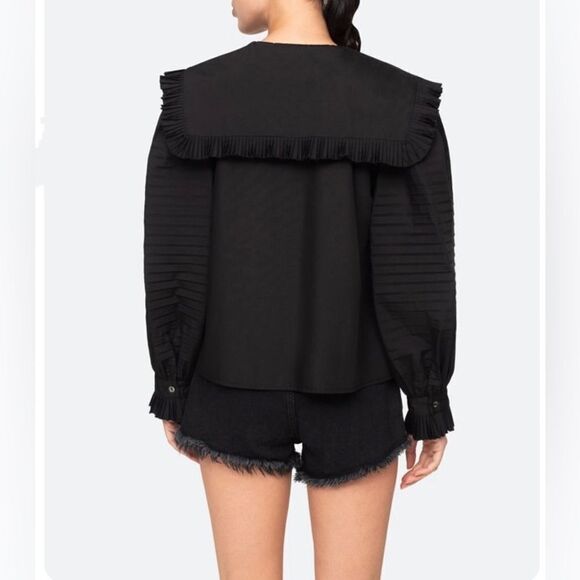 Sea New York Charlie Pleated Blouse size XS - Picture 2 of 11